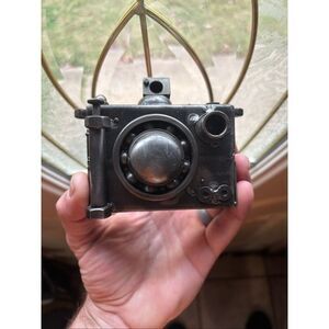 Kalifano camera recycled metal art unique bolts industrial photography statue